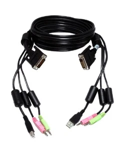 NEW CBL0025 Avocent 6FT DVI DVI-I Dual Link USB 3.5 mm Audio KVM Switch Cable - Picture 1 of 2