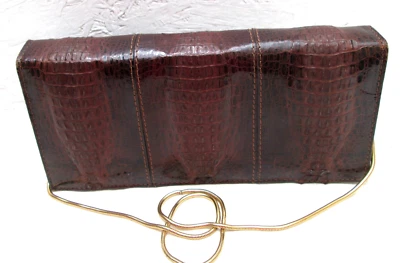 Petit sac à main en croco véritable PACO'S vintage bag - Photo 1/4