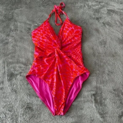 Trina Turk 海贼王泳装女式 XS * 见尺寸粉色橙色 — 第 1/4 张图片