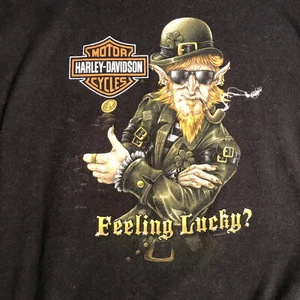 Harley Davidson Feeling Lucky El Pasco, Texas Black T-shirt Size Men’s XL T's - Picture 1 of 5