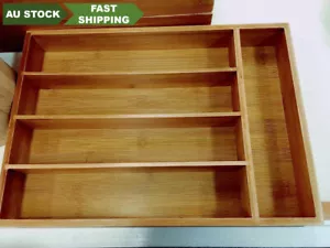 Bamboo Drawer Storage Box kitchen ware storage solution Multiple Use - Picture 1 of 1