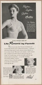 Sujetadores Formfit Life Romance 1955 de colección anuncio impreso para Playtime Gaytime en cualquier momento - Imagen 1 de 5