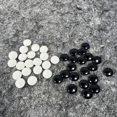 GO Game Of Oriental Strategy 20 White & 20 Black Stones Replacement Pieces 1976 - Image 1 of 4