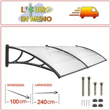 PENSILINA MODULABILE TETTOIA IN POLICARBONATO ALVEOLARE 240X100 CM PENSILINE ABS