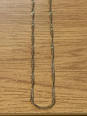 Vintage Hallmarked 14ct Yellow Gold Twisted Curb Link Bracelet 24cm / 9.448" - Image 1 of 4