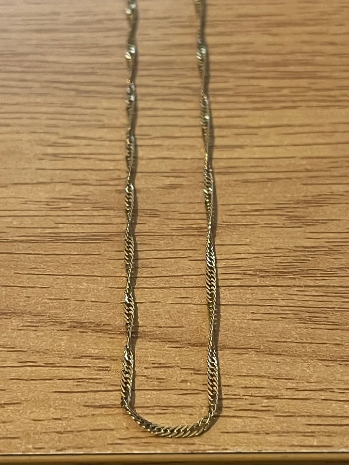 Vintage Hallmarked 14ct Yellow Gold Twisted Curb Link Bracelet 24cm / 9.448" - Image 1 of 4