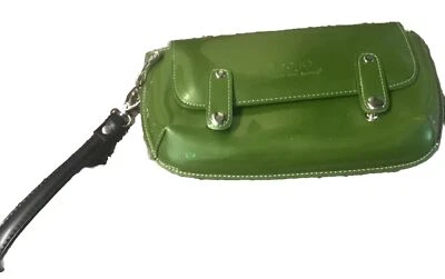 Muñequera Beijo Patente Verde NY París Londres 10x5 Foto 1 de 4