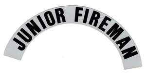 CASCO DE FUEGO JUNIOR FIREMAN Altamente Reflectante CALCOMANÍAS MEDIA LUNA - UN PAR - Imagen 1 de 1