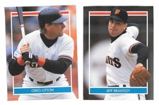 1990 Hottest Rookies Stickers - SAN FRANCISCO GIANTS Team Set
