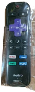 This HDTV remote control is from a new Sanyo Roku 50" TV - Picture 1 of 2
