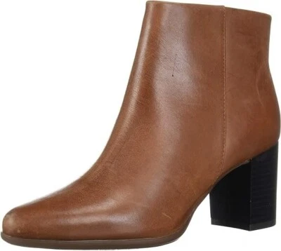Rockport Camdyn Booties Cognac Tan Leather - Size 8 Wide - Image 1 of 4