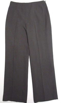 Kate Hill Women's Gray Flat-Front Leg Pleat Lined Dress/Career Pants Size 8 - Image 1 of 4