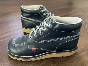 Botas Chukka Kick clásicas de cuero para hombre Kickers Kick, azul marino - talla 8 - Imagen 1 de 12