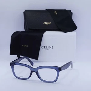 Anteojos Celine CL41390/F 0BMP 00 transparentes azules 52 mm nuevos auténticos - Imagen 1 de 6