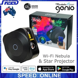 Mirabella Genio Wi-Fi Nebula & Star Projector - Sound Sensitive - (BLACK) - Picture 1 of 9