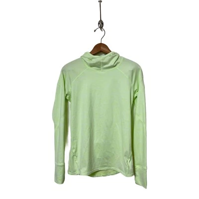 Sudadera con Capucha Gap GapFit Para Mujer LS Cuello Embudo Ligera Brezo Amarillo Neón Pequeña Foto 1 de 4