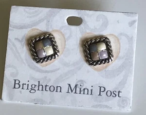 BRIGHTON CABANA STRIPE MINI POST EARRINGS NWT - Picture 1 of 6