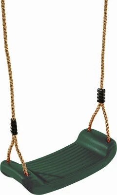 GREEN GARDEN PLASTIC SWING SEAT WITH ADJUSTABLE ROPES-NEW-BNIB-FREEPOST - Image 1 of 3