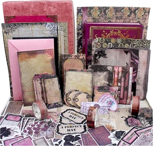 Vintage Scrapbooking Supplies Kit, 185Pcs Junk Journal Kit with Scrapbook Paper - Picture 1 of 12