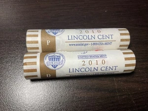 2010 P & D U.S Mint Lincoln Penny Rolls - Bild 1 von 2