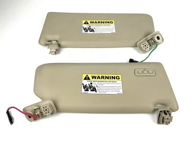 Volvo XC60 2010-2012 parasol lado conductor pasajero iluminado beige par OEM Foto 1 de 4