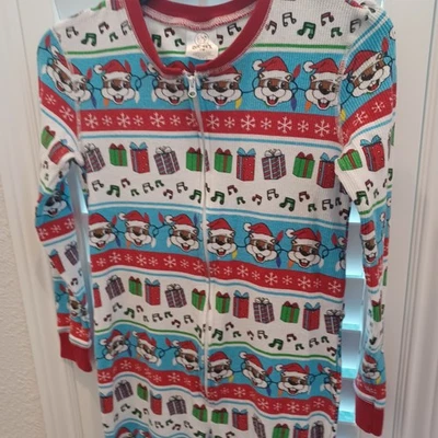 BUC-EES One Piece Long Johns Youth Medium Pajamas Holiday Christmas Bucee Beaver - Image 1 of 3
