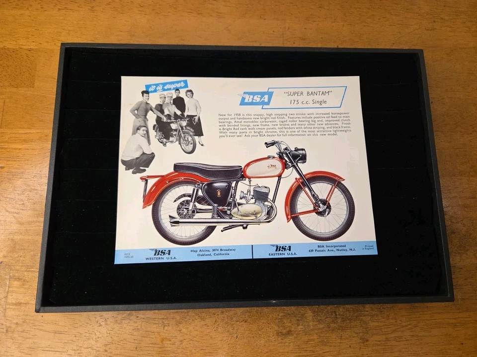 VINTAGE BSA SUPER BANTAM MOTORCYCLE FLYER BROCHURE - Image 1 of 1