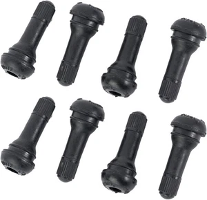 8Pcs Premium TR413 Tubeless Tire Valve Stems, Black Rubber TR413-8pcs,  - Picture 1 of 7