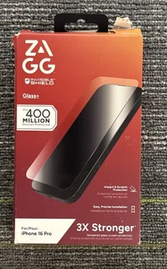 ZAGG Glass Elite Screen Protector for iPhone 16 Pro 3X Stronger Tempered Glass - Picture 1 of 1