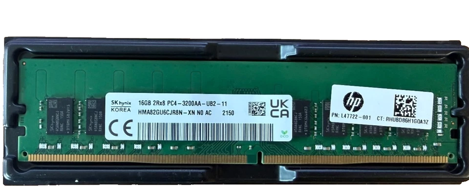 16GB SKhynix UDIMM 1 x 16GB DDR4 Ram 2666MHz  HMA82GU6CJ8RN-XN Memory Module - Image 1 of 1