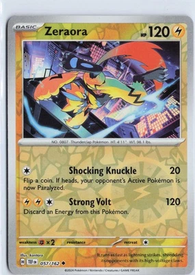 Zeraora (057/162), SV05: Temporal Forces, Reverse Holo, Uncommon - Image 1 of 2