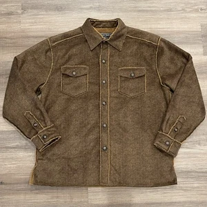 True Grit Jacket Mens XL Faux Suede Sherpa Lined Button Up Shirt Western Style - Picture 1 of 16