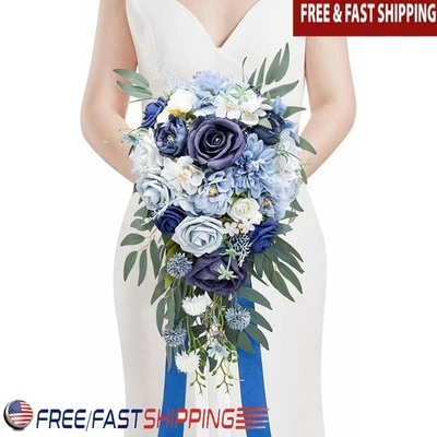 Artificial Wedding Bouquet Silk Floral Arrangement Bridesmaids & Events New - Image 1 of 4