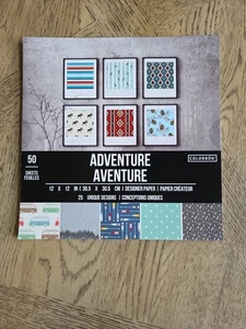 Colorbok Scrapbook Paper 12X12"  Paper New Cardstock Adventure  New 50 Sheets  - Picture 1 of 4