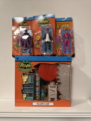Mcfarlane Batman Retro 66 Clásicos TV Años 60 Villain's Lair Lote Foto 1 de 4