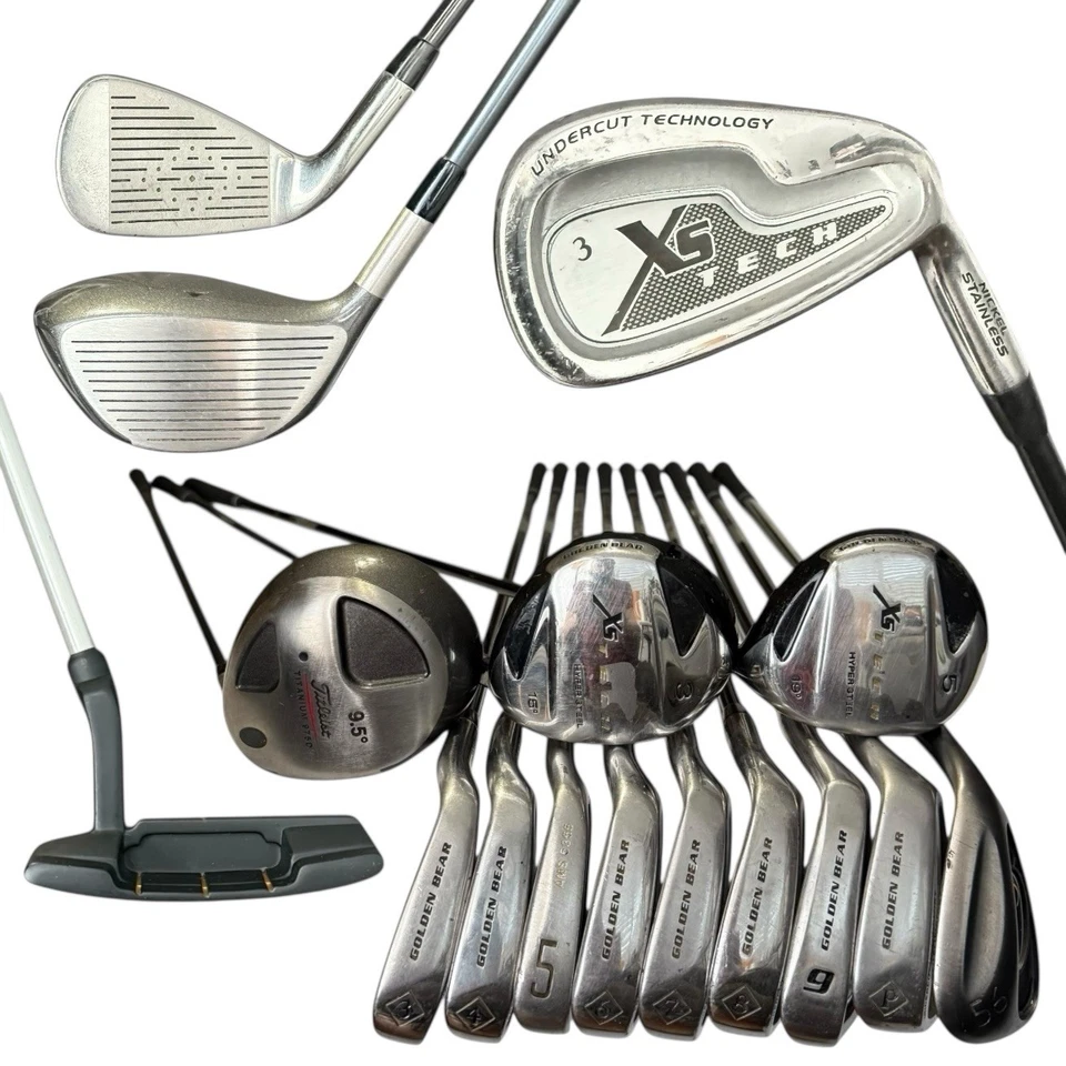 Juego completo de palos de golf Titleist Golden Bear XS Tech para hombre diestro Reg Flex acero grafito Foto 1 de 4