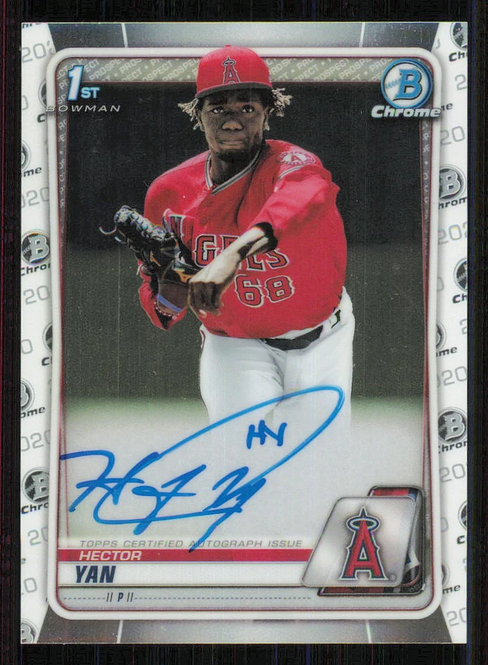 2020 Bowman Chrome Prospect AUTO #CPAHY Hector Yan - Image 1 of 2