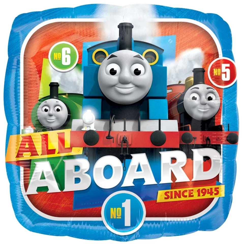 Thomas the Tank Engine 1 Square All Aboard Foil Helium Balloon - image 1 of 1