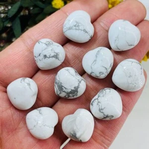 2pc Natural White pine stone mini loe heart quartz crystal reiki healing A - Bild 1 von 5