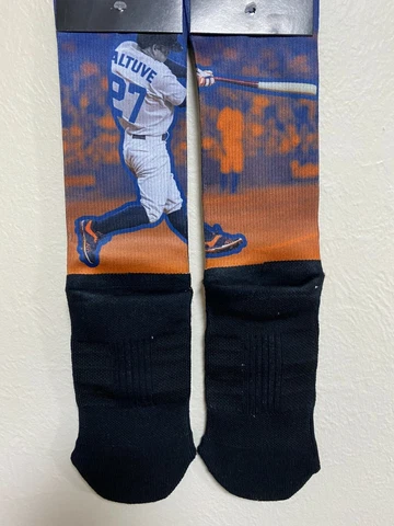 Jose Altuve Swing Houston Astros Strideline Player Batting Socks - M/L - Navy Cover
