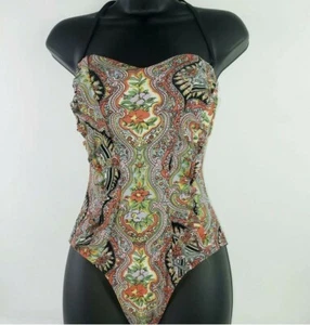 $385 Zimmermann Floral Paisley One Piece Halter Swimsuit Strapless NEW Sz 6 / 7 - Picture 1 of 9