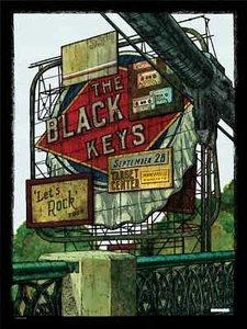 The Black Keys Poster 9/28/2019 Minneapolis MN Signed & Numbered #80 Artist Ed. - Picture 1 of 1