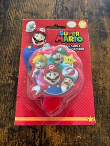 Super Mario Birthday Candle Cake Topper Cupcake Topper Wilton NEW SEALED - Picture 1 of 2