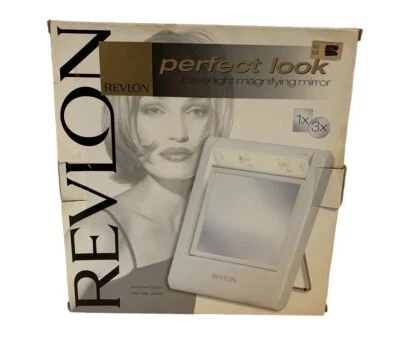 Revlon Perfect Look Travel Light Magnifying Makeup Vanity Mirror 1x 3x Hair Tool - Image 1 of 4