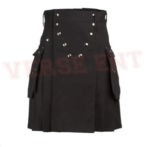 Kilts de bolsillo de carga hechos a mano de algodón escocés tradicional para hombre - Imagen 1 de 3