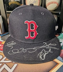 Red Sox Signed New ERA Fit Hat Autographed JSA Lowe Millar Buccholz Francona - Picture 1 of 6