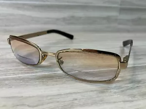 FENDI Vintage OVAL Sunglasses FS242 GOLD Frame Modified Script Lenses Bifocal - Picture 1 of 8