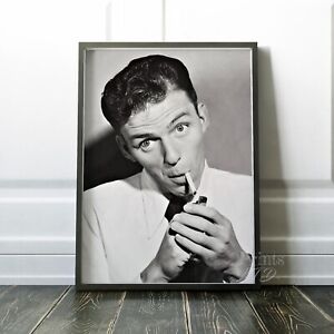 Frank Sinatra smoking a cigarette Premium Art Print