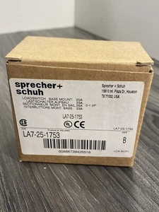 New Sprecher + Schuh LA7-25-1753 Load Switch Base Mount 25A 690VAC - USA - Picture 1 of 11