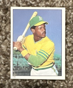 1981 Topps Stickers Rickey Henderson Baseball Card #115 NM GOAT HOF